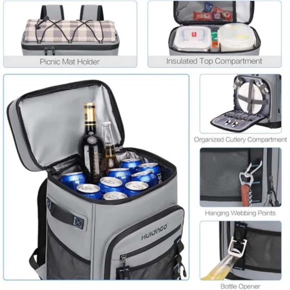 Large Waterproof Insulated Cooler Backpack for Men & Women, Leak Proof